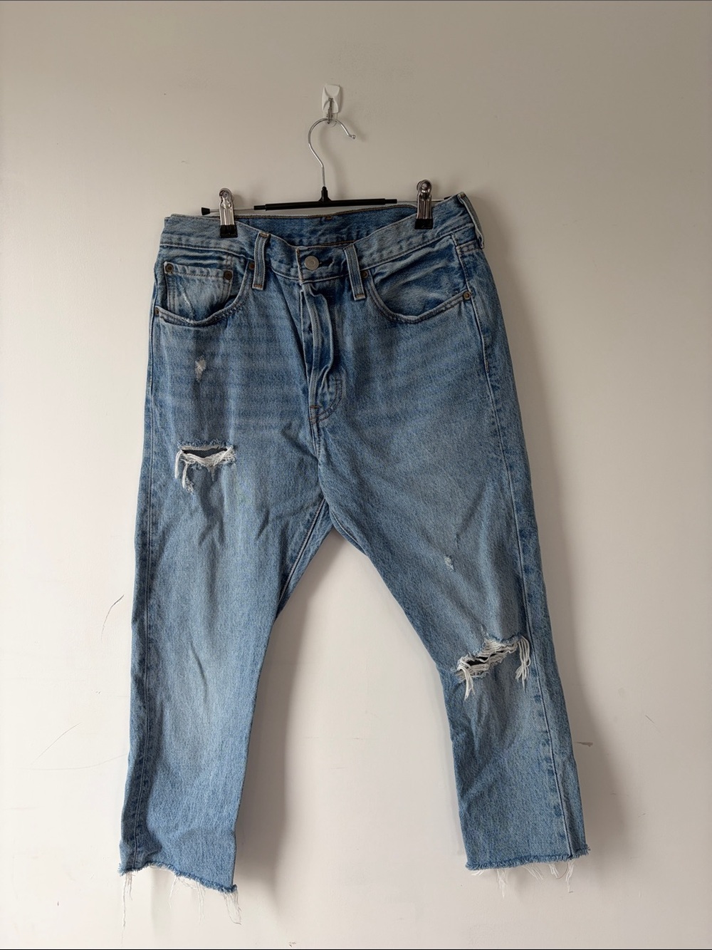 Levi's Light Blue Distressed Relaxed Jeans